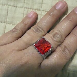 Fashion Elegant Red glass (Gemstone) Ring